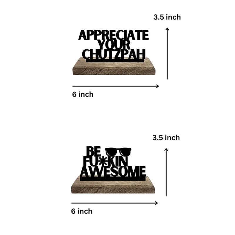 Boldness & Badassery Typography Showpiece - Set Of Two media 7