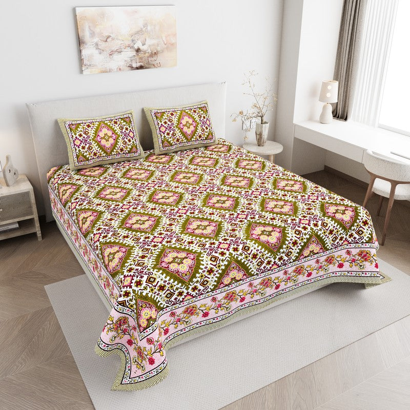 PrestigeSleep Cotton Bedsheet (Yellow) - 144 TC
