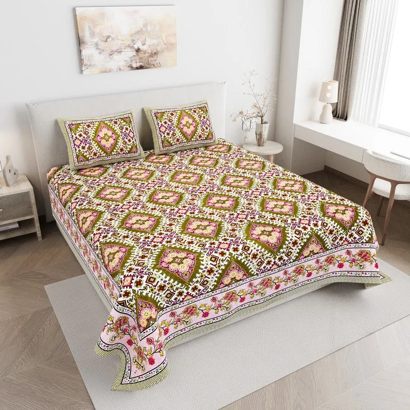 PrestigeSleep Cotton Bedsheet (Yellow) - 144 TC media 1