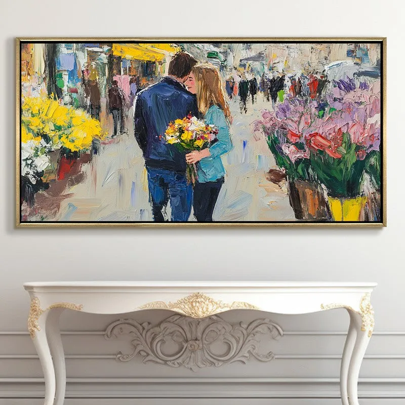 Forever Stroll Canvas Wall Painting With Frame media 5