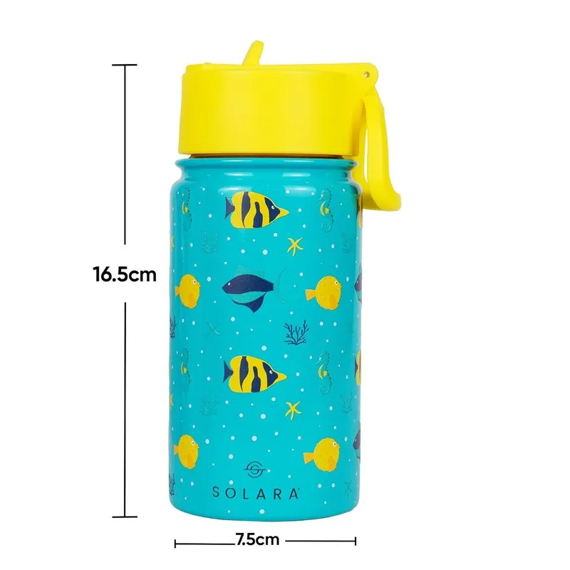 Solara Insulated Stainless Steel Bottle (450 mL) - Blue,Yellow media 7