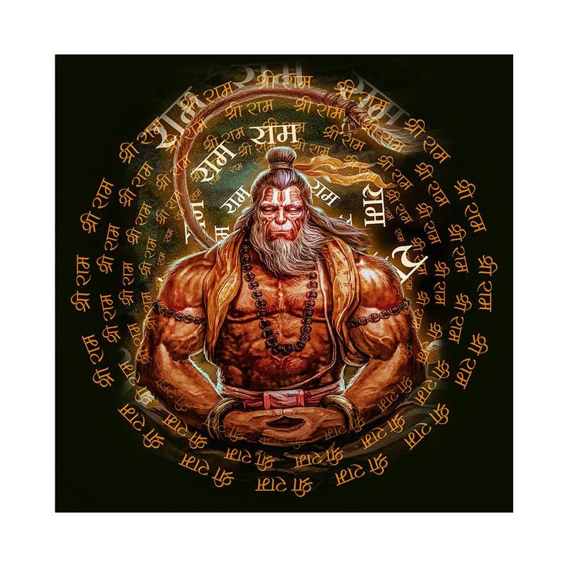 Mahabala Hanuman Poy Canvas Wall Painting media 4