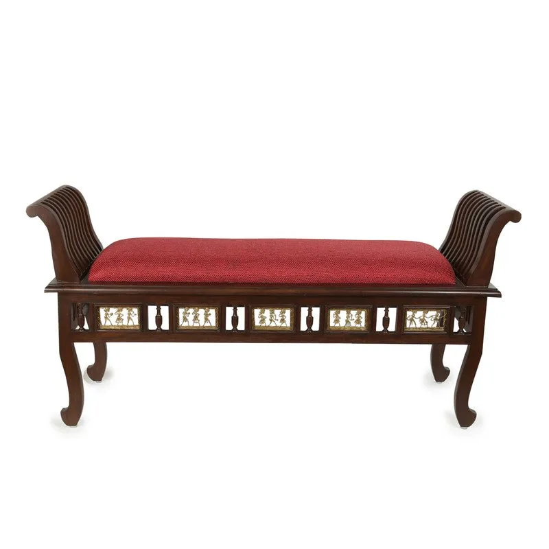 Myla II Teak Wood Ottoman media 5