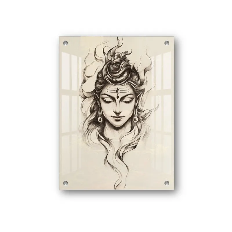 Lord Shiva Eternal Calm Acrylic Wall Art media 3