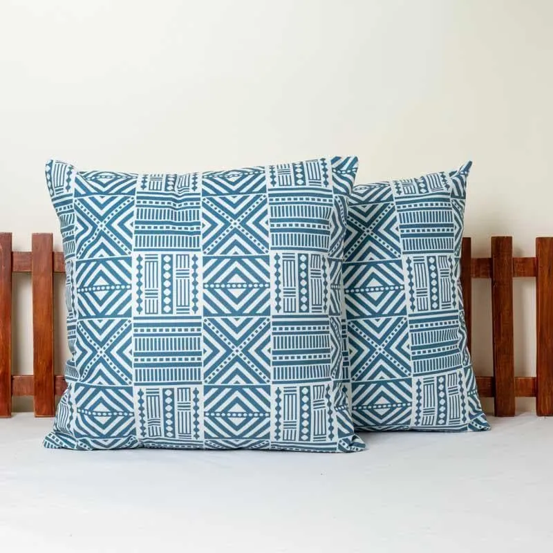 Crafted In Blue Cushion Cover - 3