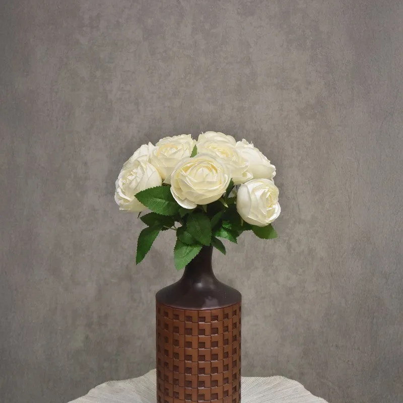 Eternal Roses Artificial Flower Bunch - White media 3