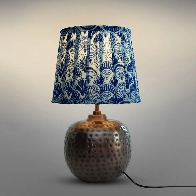 Indigo Tide Metal Base Cotton Table Lamp - Blue media 4