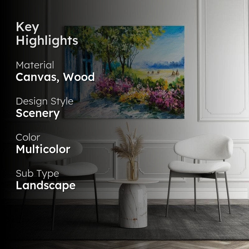 Garden Near The House Canvas Wall Painting media 2