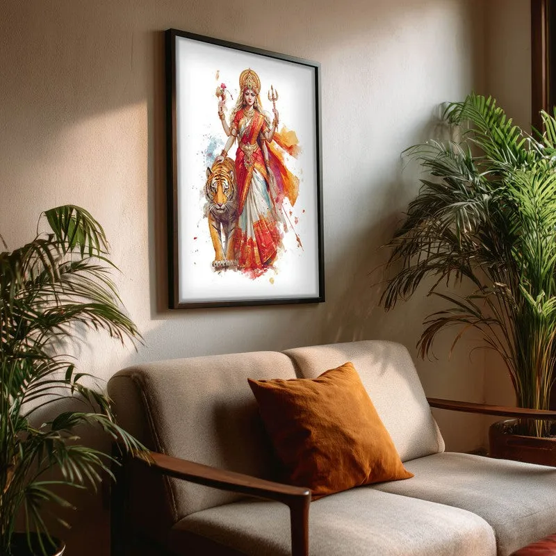 Auspicious Aura of Maa Durga Archival Paper Wall Art media 3