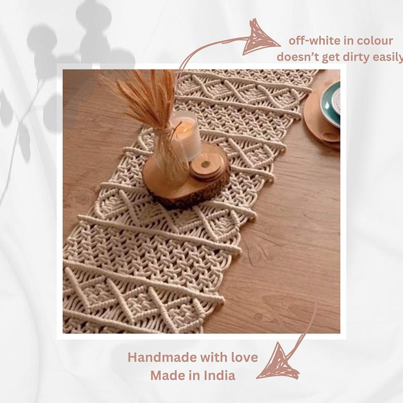 Riviana Macrame Knot Cotton  Table Runner media 4
