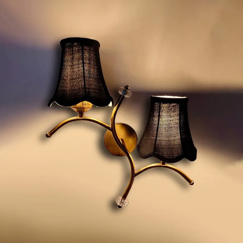 Aure lume Twin Cotton Wall Lamp - Black media 5
