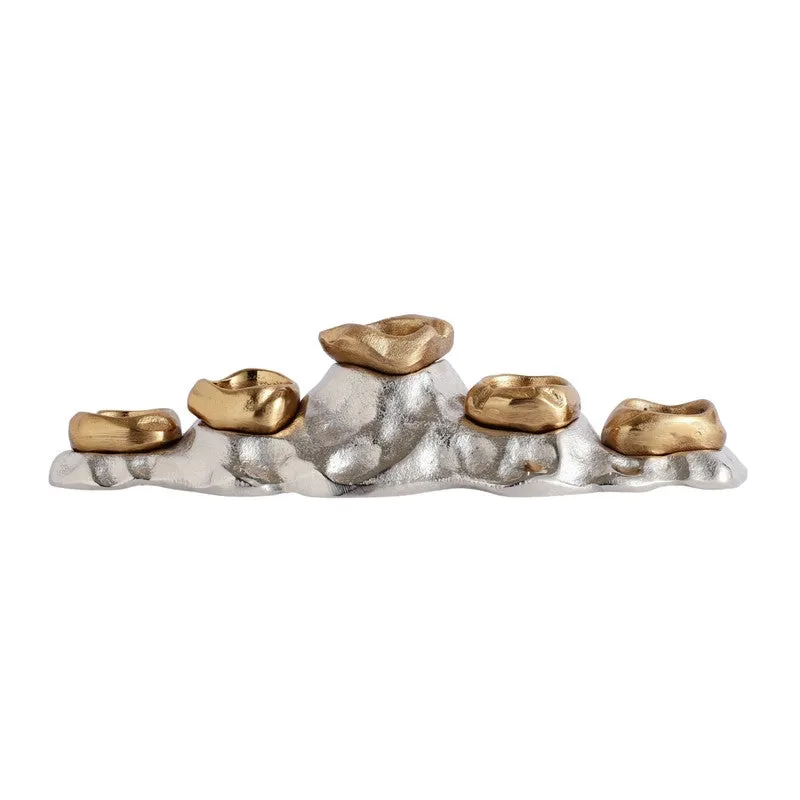 Modern Floral Candle Holder - Gold media 5