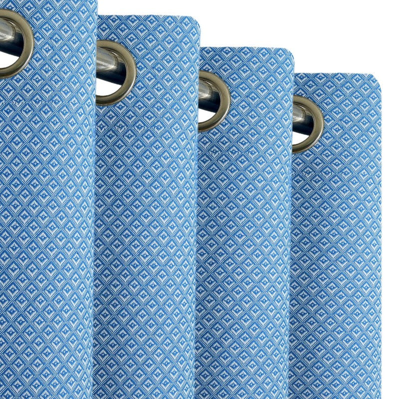 Form Ease Cotton Blackout Curtains (Blue) - Set Of Two media 5