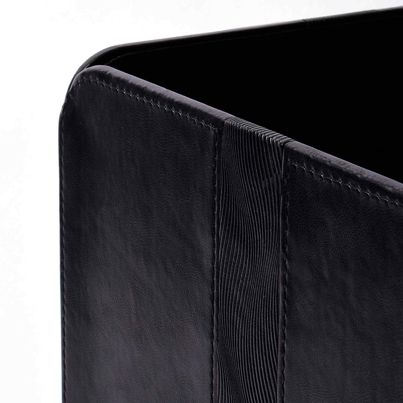 Veltrix Faux Leather Dust Bin - Black media 5