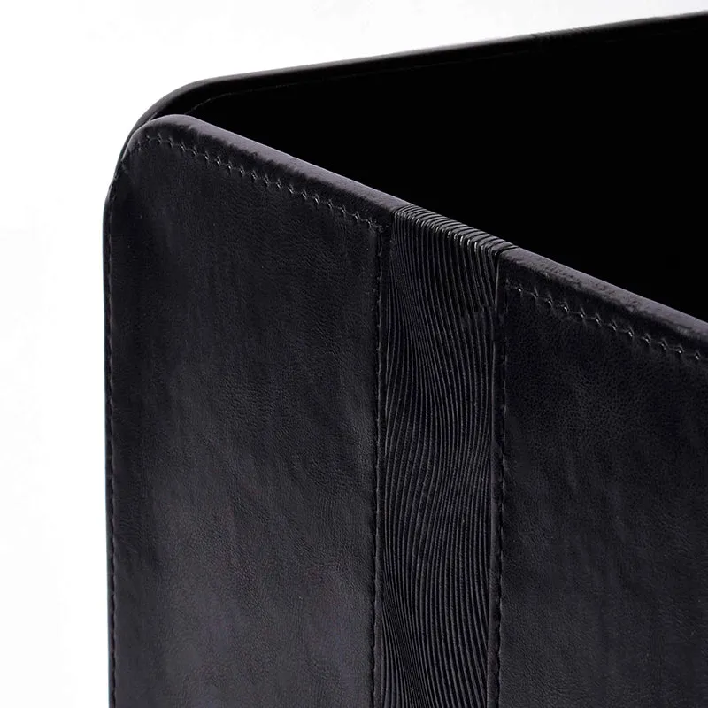 Veltrix Faux Leather Dust Bin - Black media 5