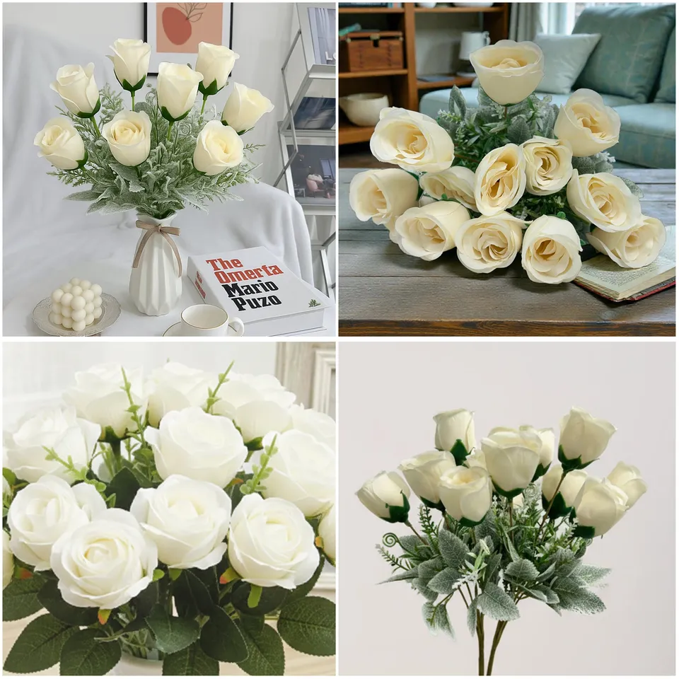 Ethereal White Rose Artificial Flower media 8