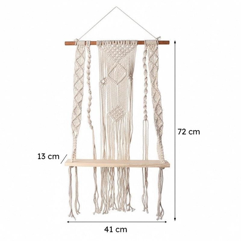 Zorae Macrame Wall Shelf media 6