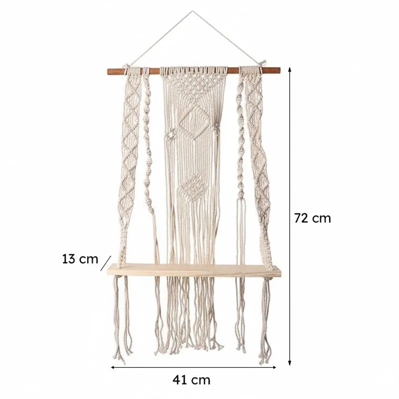 Zorae Macrame Wall Shelf media 6