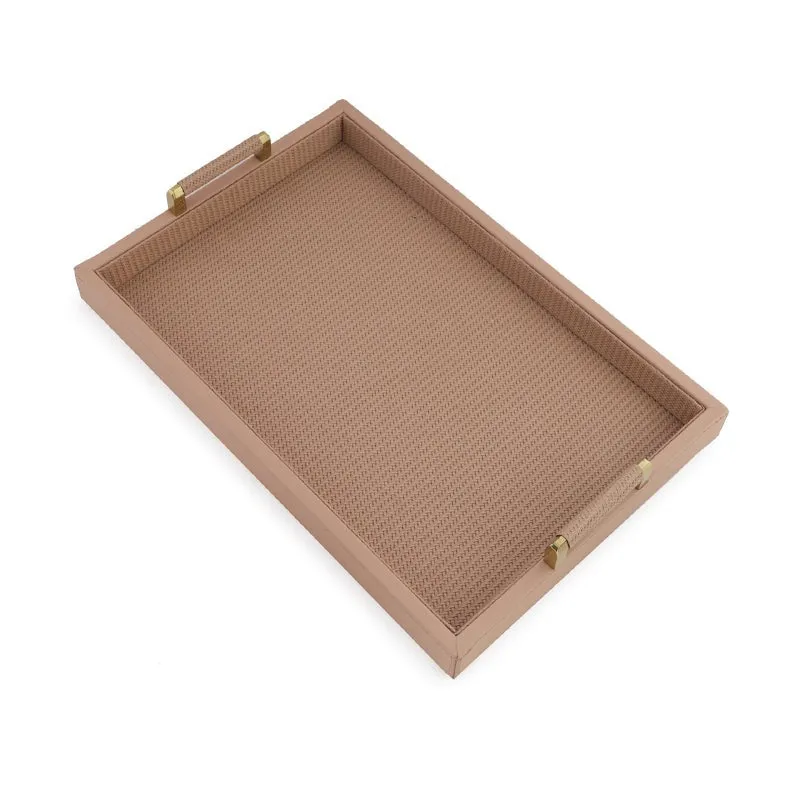 Resho Vegan Leather Serving Tray - Brown media 4