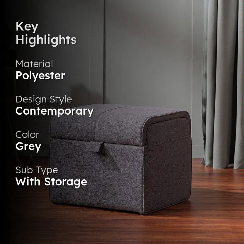 Dotty Polyster Ottomans - Grey media 2