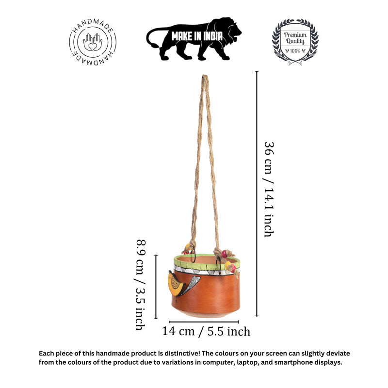 Misha Handpainted Terracotta Planter media 6