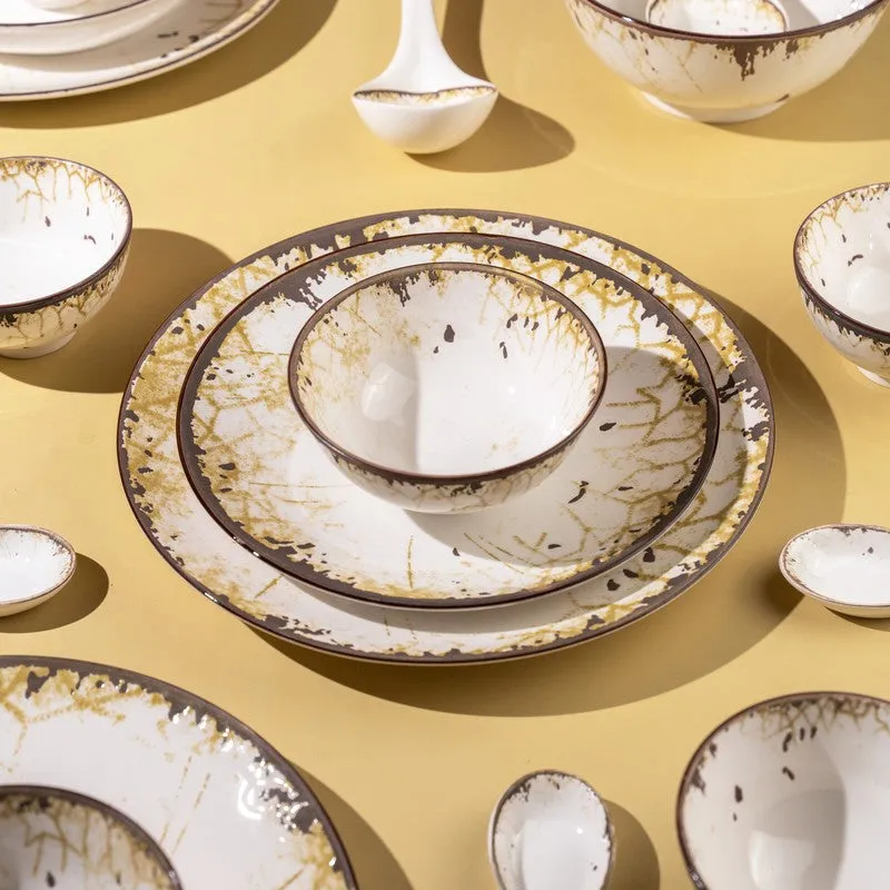 MealBlend Porcelain Dinner Set - 35 Piece Set - 4