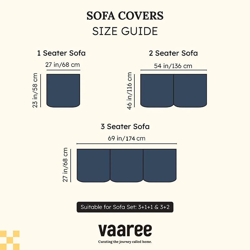 Nidha Sofa Cover (Aqua) media 6