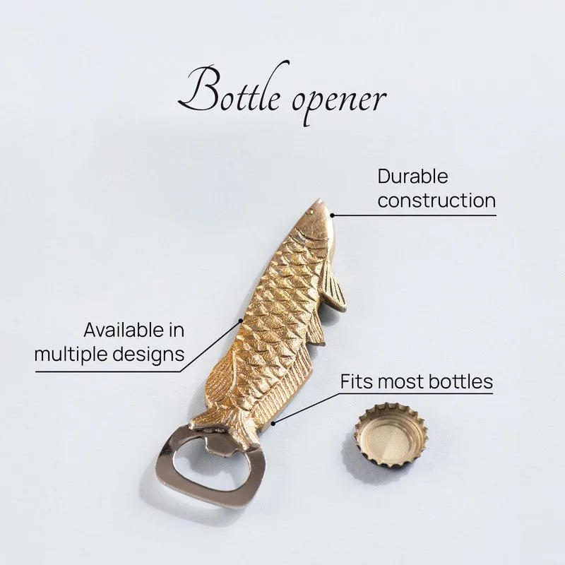 Fin & Twist Stainless Steel Bottle Opener - Gold media 3