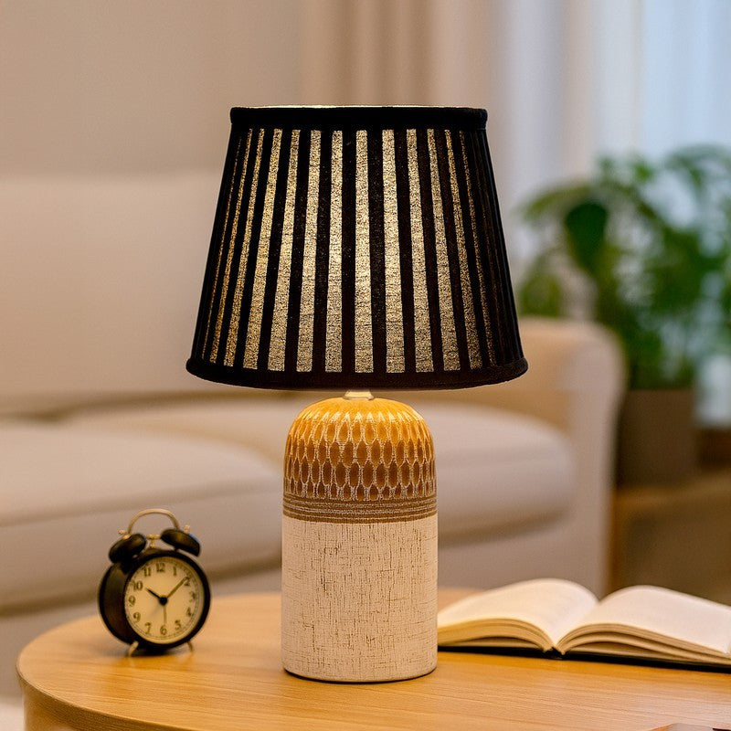 GlowMorph Ceramic Table Lamp - Black