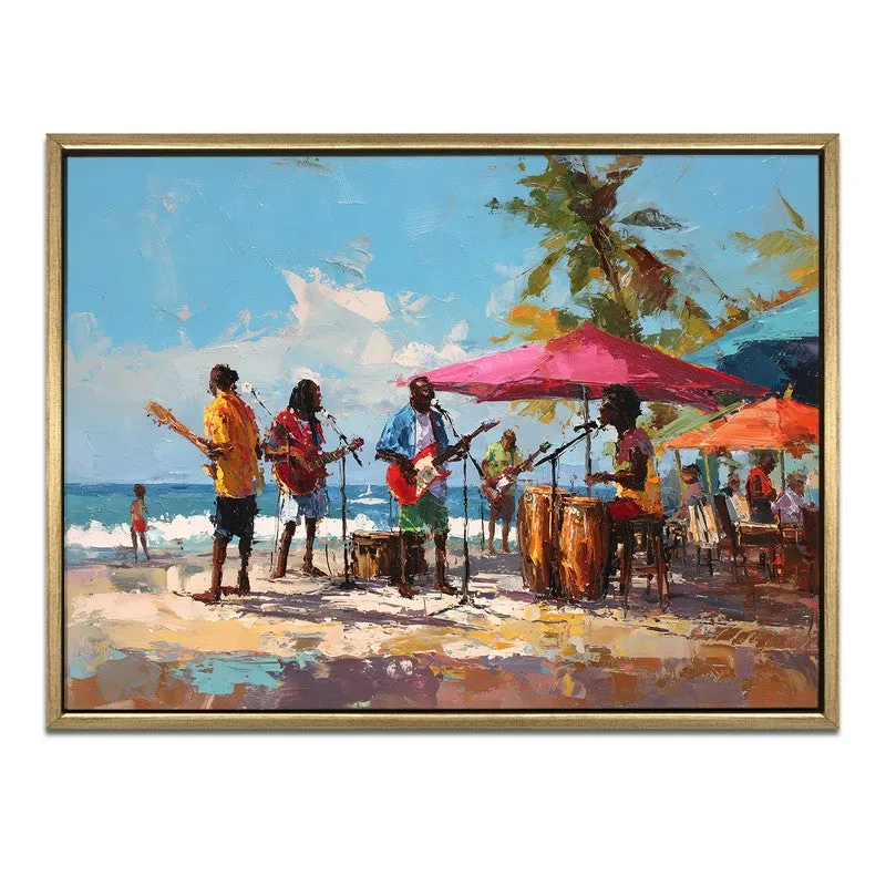 Seaside Groove Canvas Wall Painting With Frame media 3