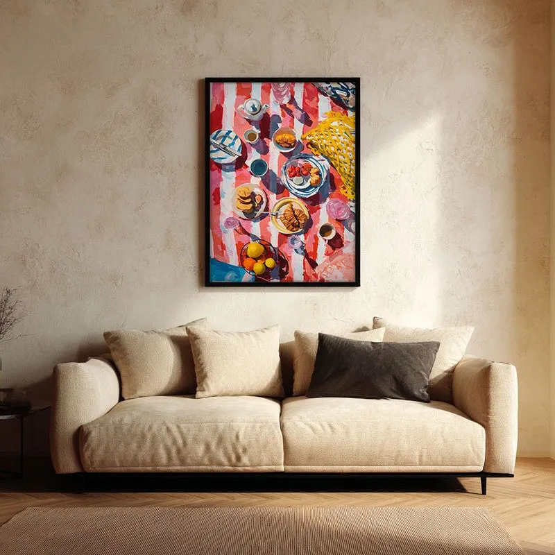 Sunny Spread Canvas Wall Painting - Black Frame media 1