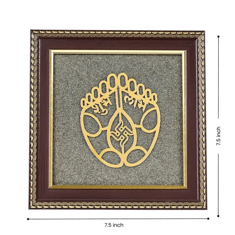 Shubh Labh Pyrite Blessings Wooden Wall Art media 9
