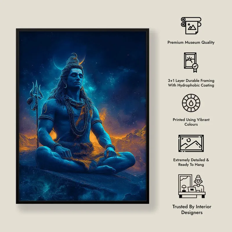 Peaceful Mahadev Meditating III Archival Paper Wall Art media 8