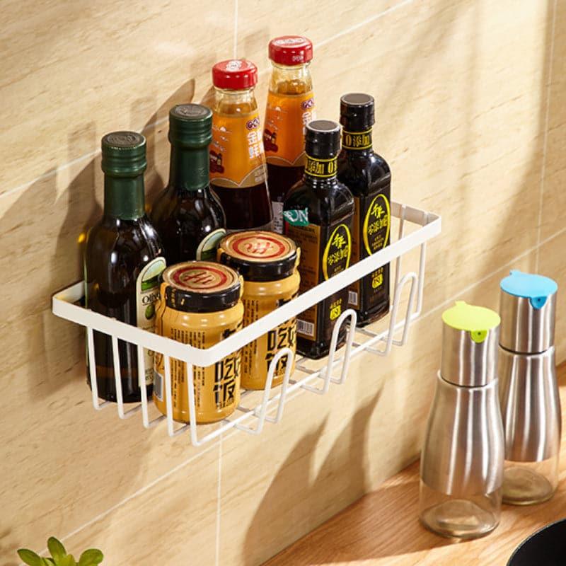 Ivora Stick-on Storage Wall Shelf - White media 3