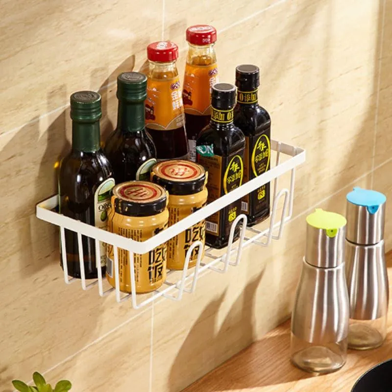 Ivora Stick-on Storage Wall Shelf - White media 3