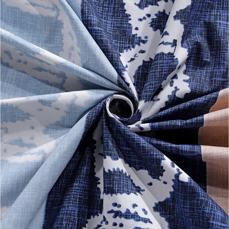 Braun Geometric Bedsheet - 150 GSM media 6