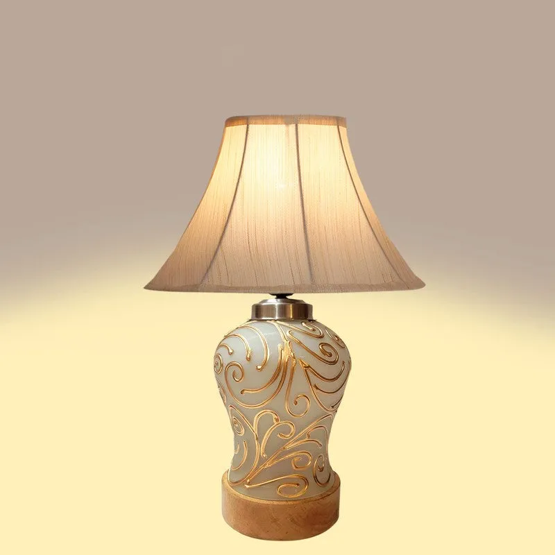 Lumithra Wooden Table Lamp - OffWhite media 6