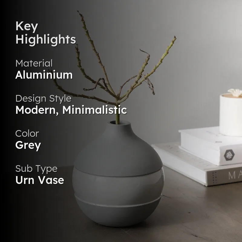 Daino Enamel Vase - Grey media 2