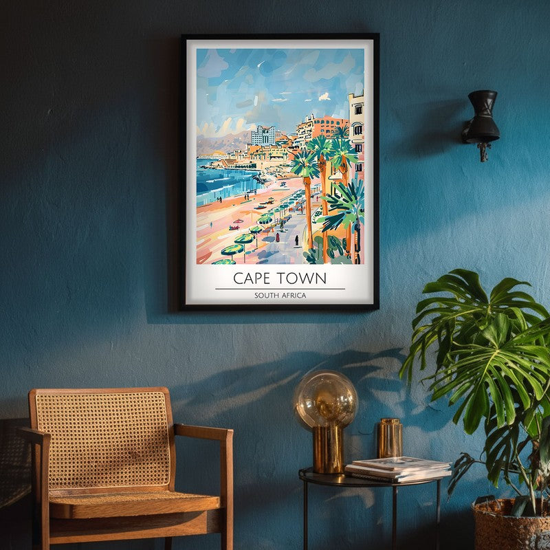 Vintage Cape Town Framed Canvas Wall Painting media 4