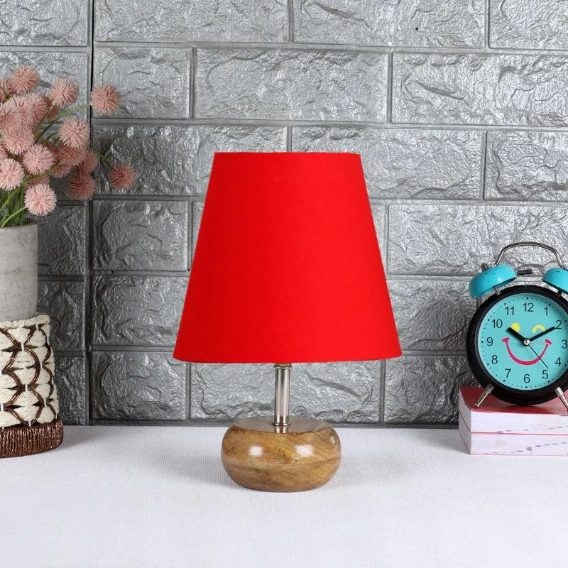 Astrova Fabric Table Lamp - Red,Brown media 3