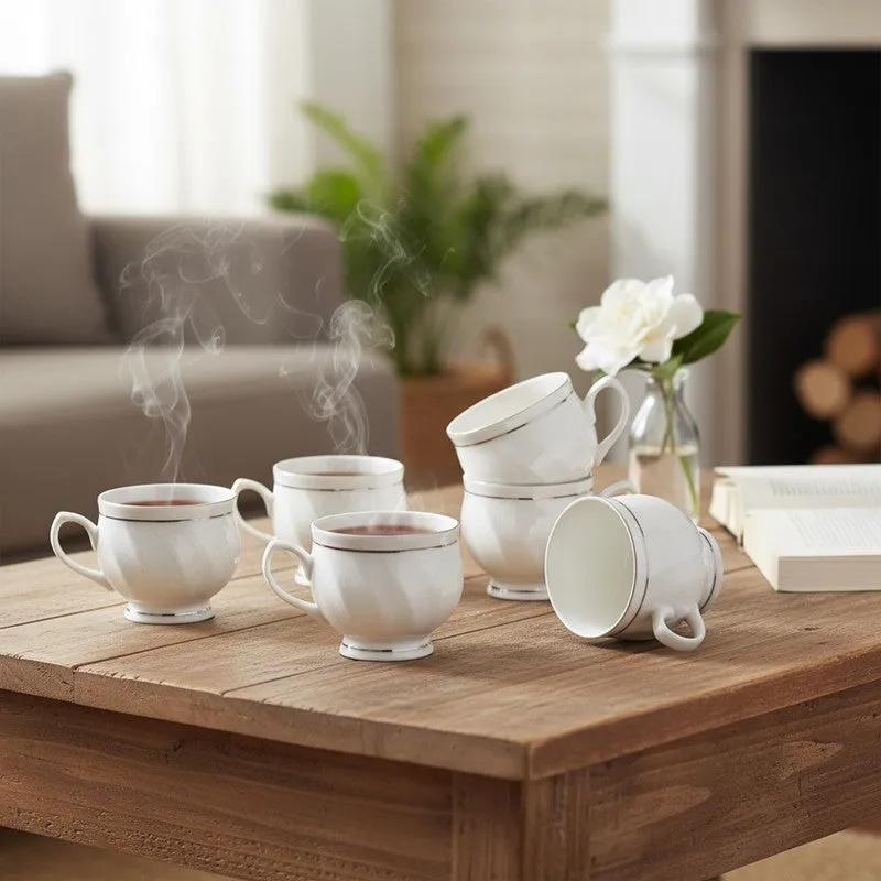 Romy Bone China Tea Cup (175 mL Each) - Set of Six media 1