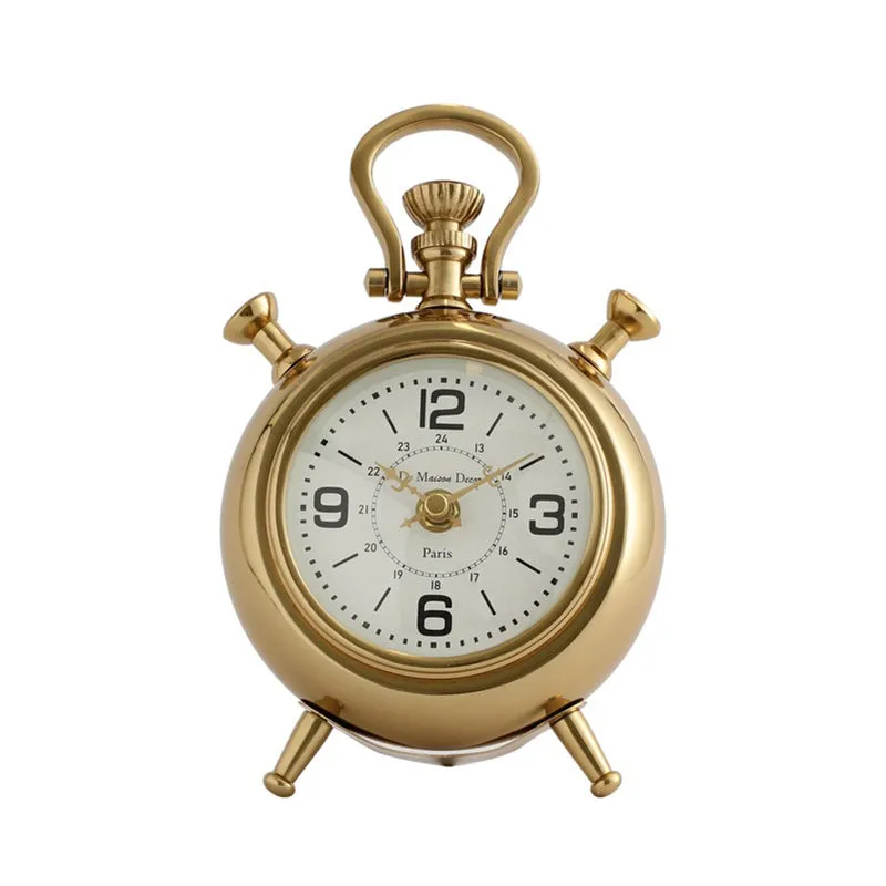 The Belvedere Table Clock - Gold media 3