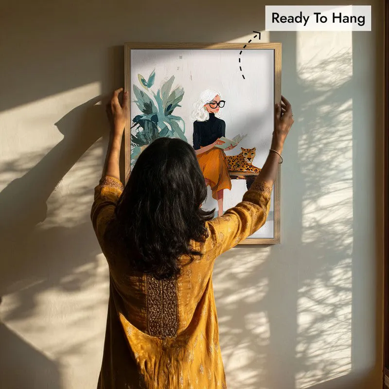 Jungle Journey Canvas Wall Painting - Brown Frame media 8