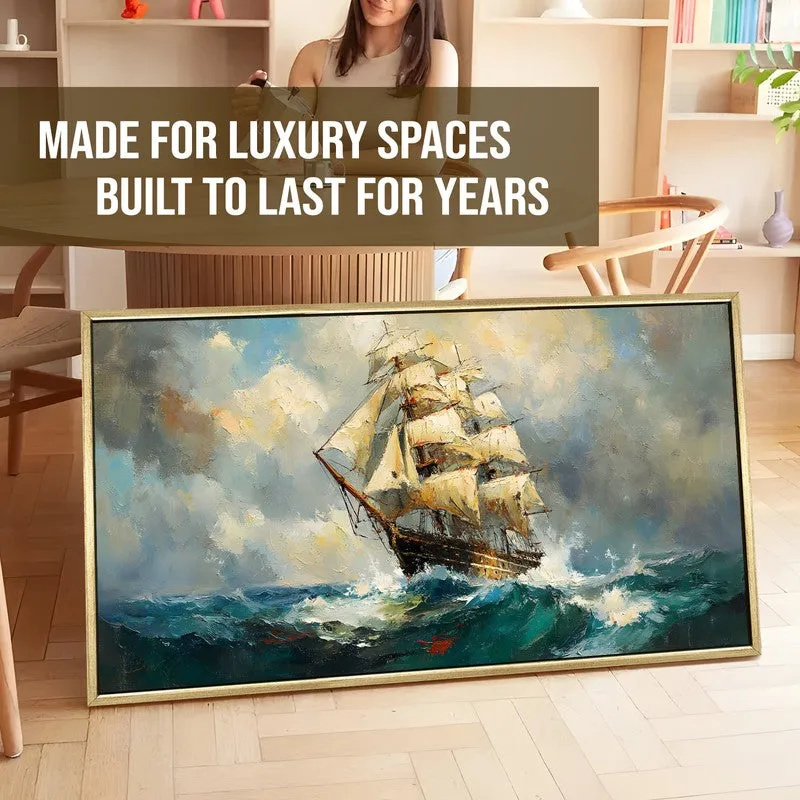 Oceanbound Canvas Wall Painting With Frame media 5