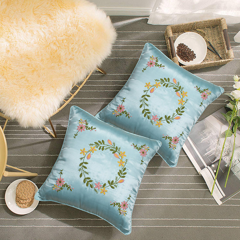 Spring Embroidered Cushion Cover - Set Of Two media 3