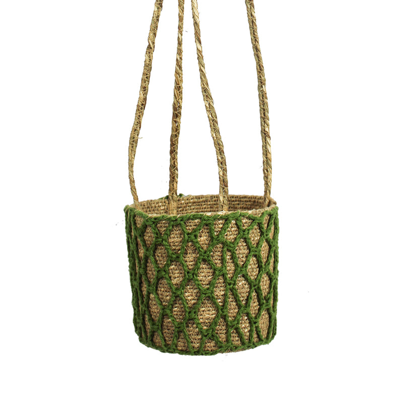 Tantaa Sea Grass Hanging Planter - Green media 4