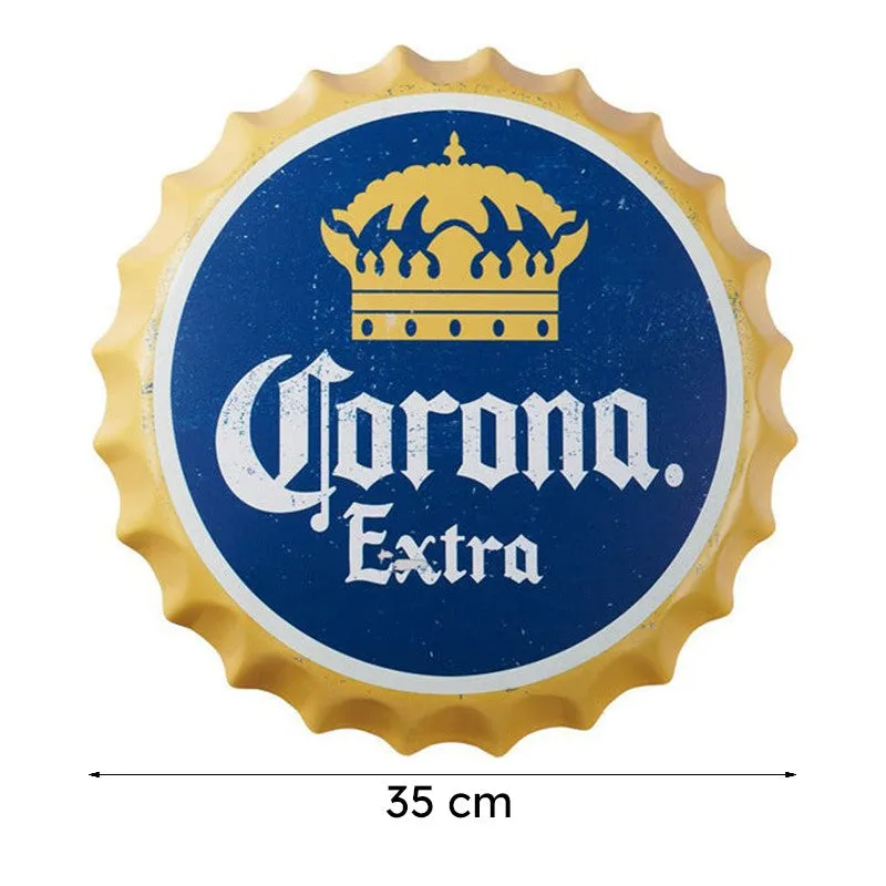 Corona Extra Bottle Cap Metal Wall Accent - 8