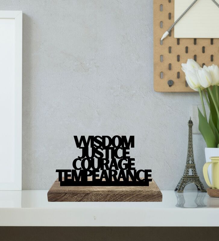 Stoic Virtues & Resilience Typography Showpiece - Set Of Two media 4