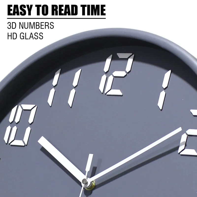 Centura Analog Wall Clock - White & Grey - 9