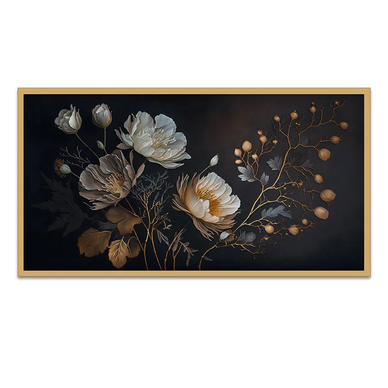 Eirá Floral Wall Painting With Frame media 5